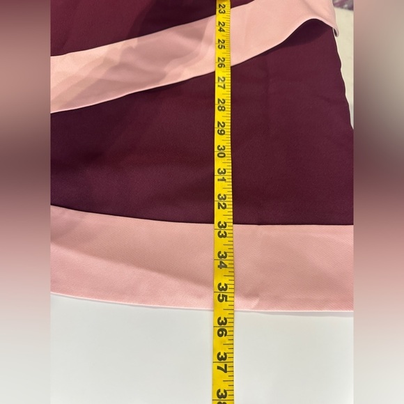 NEW Ted Baker London Braedyn Sleeveless Two-Tone Layered Dress Maroon Sz 0 - Picture 10 of 12